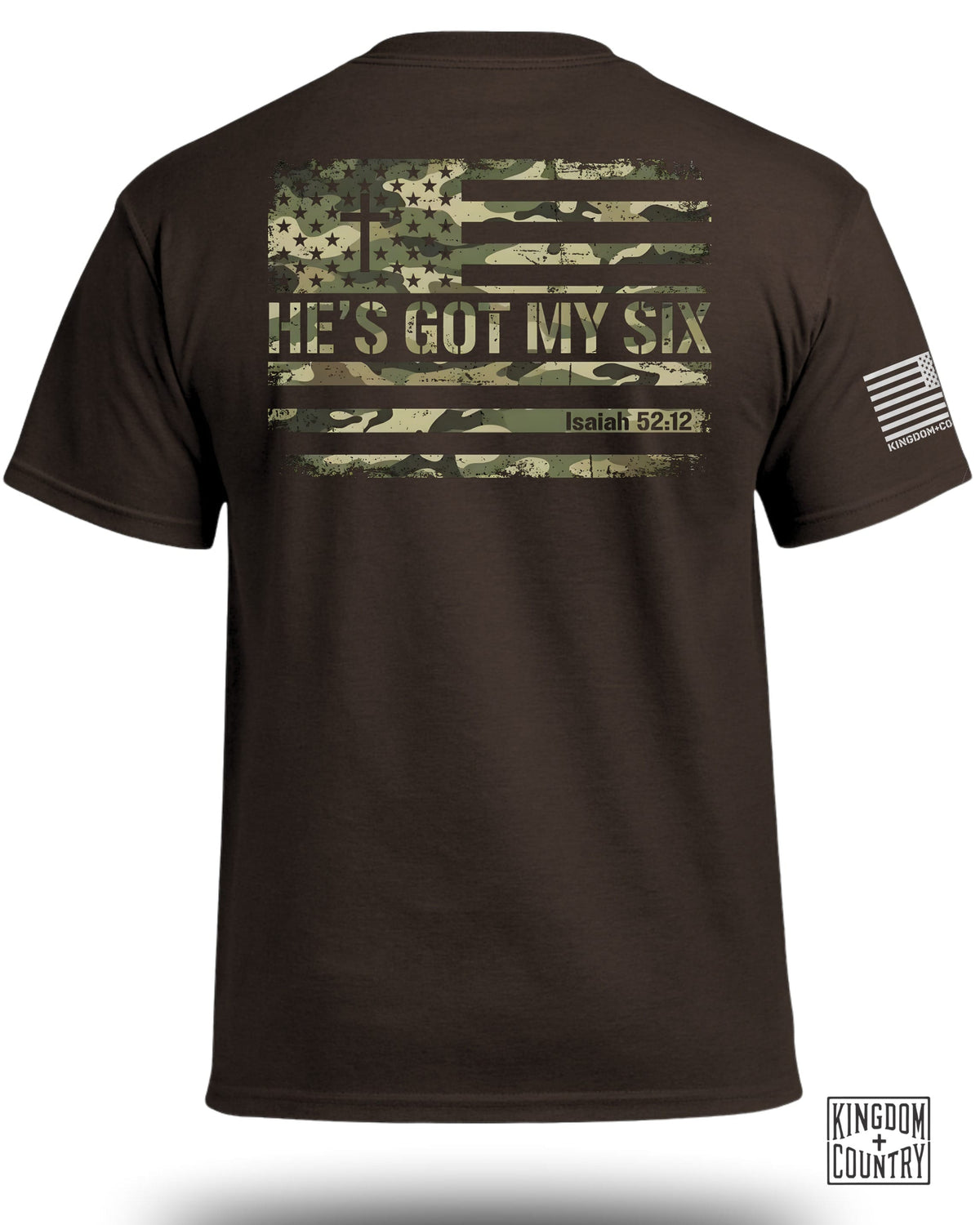 He's Got My Six Patriotic Camo T-Shirt