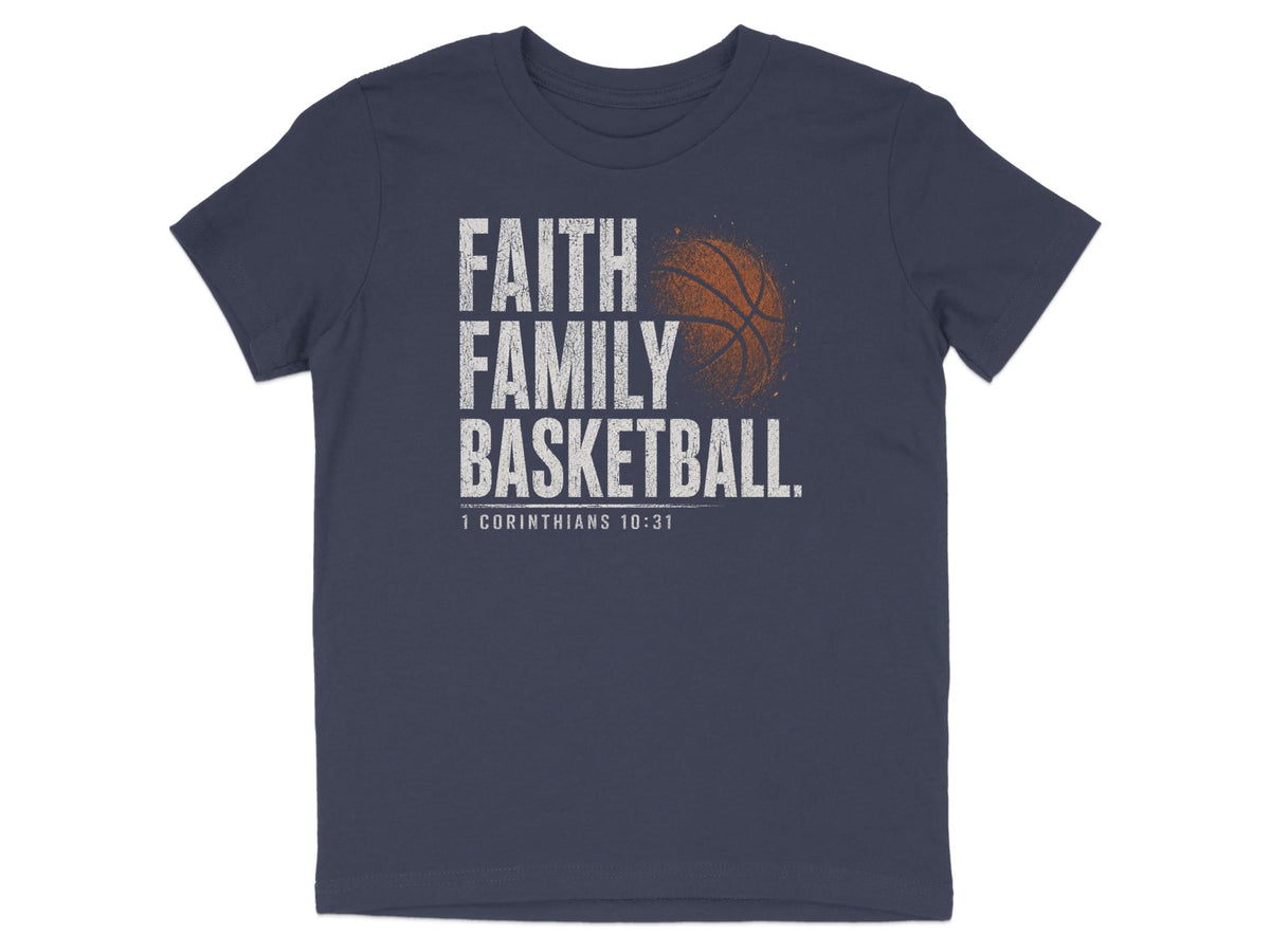 Faith Family Basketball Youth T-Shirt