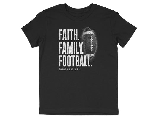 Faith Family Football Youth T-Shirt