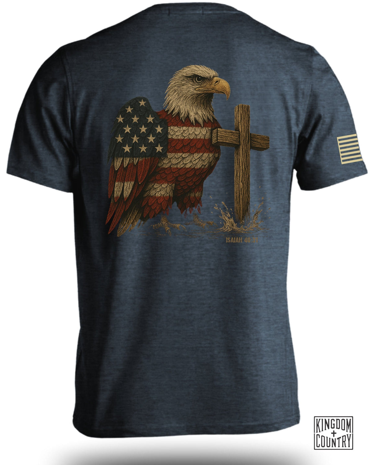 Patriotic Eagle Isaiah 40 31 T-Shirt