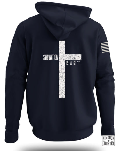 Salvation is a Gift Cross Hoodie