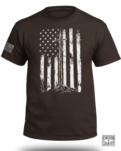 Distressed Patriotic Cross T-Shirt