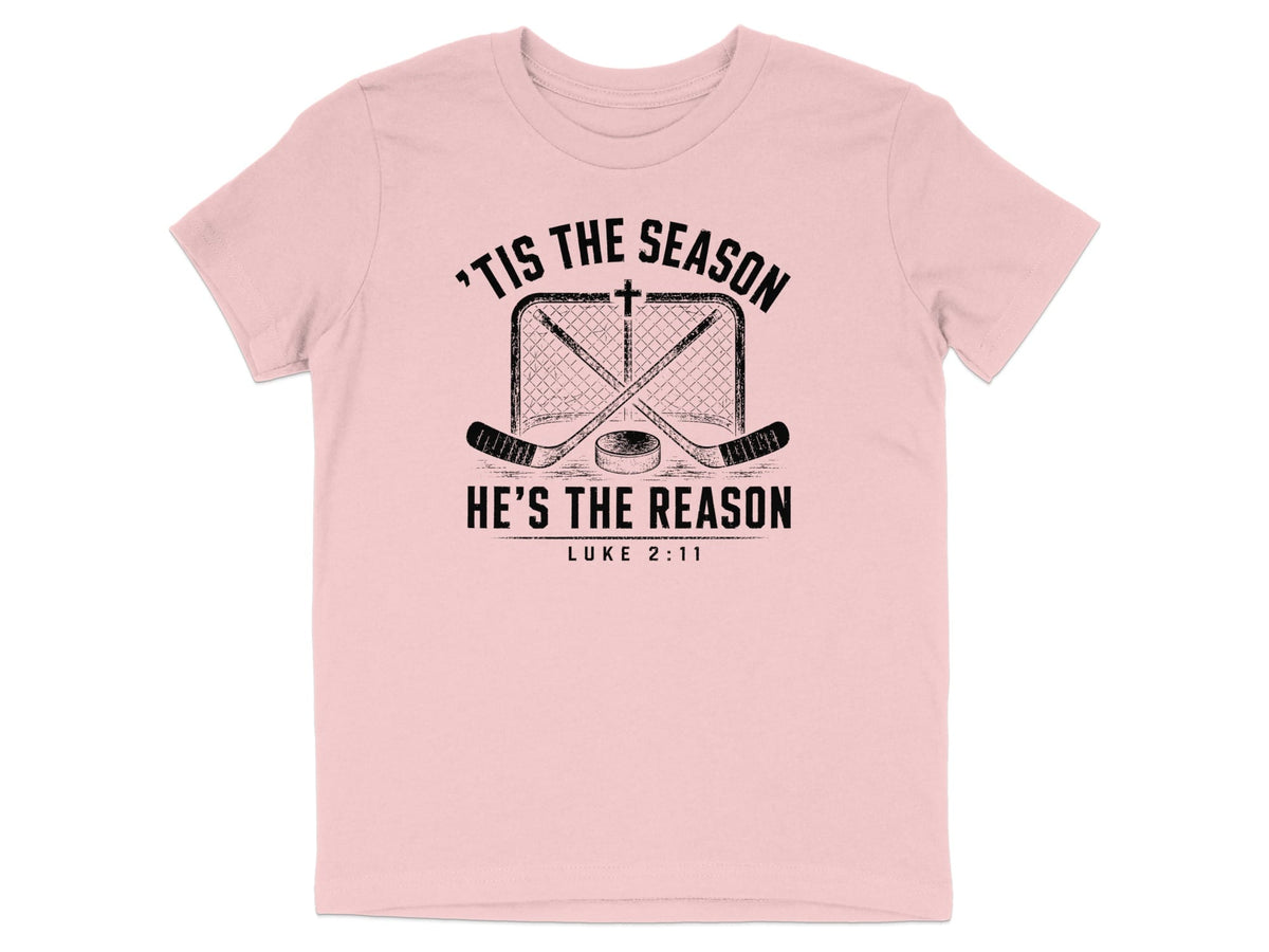 'Tis The Season He's The Reason - Hockey Youth T-Shirt