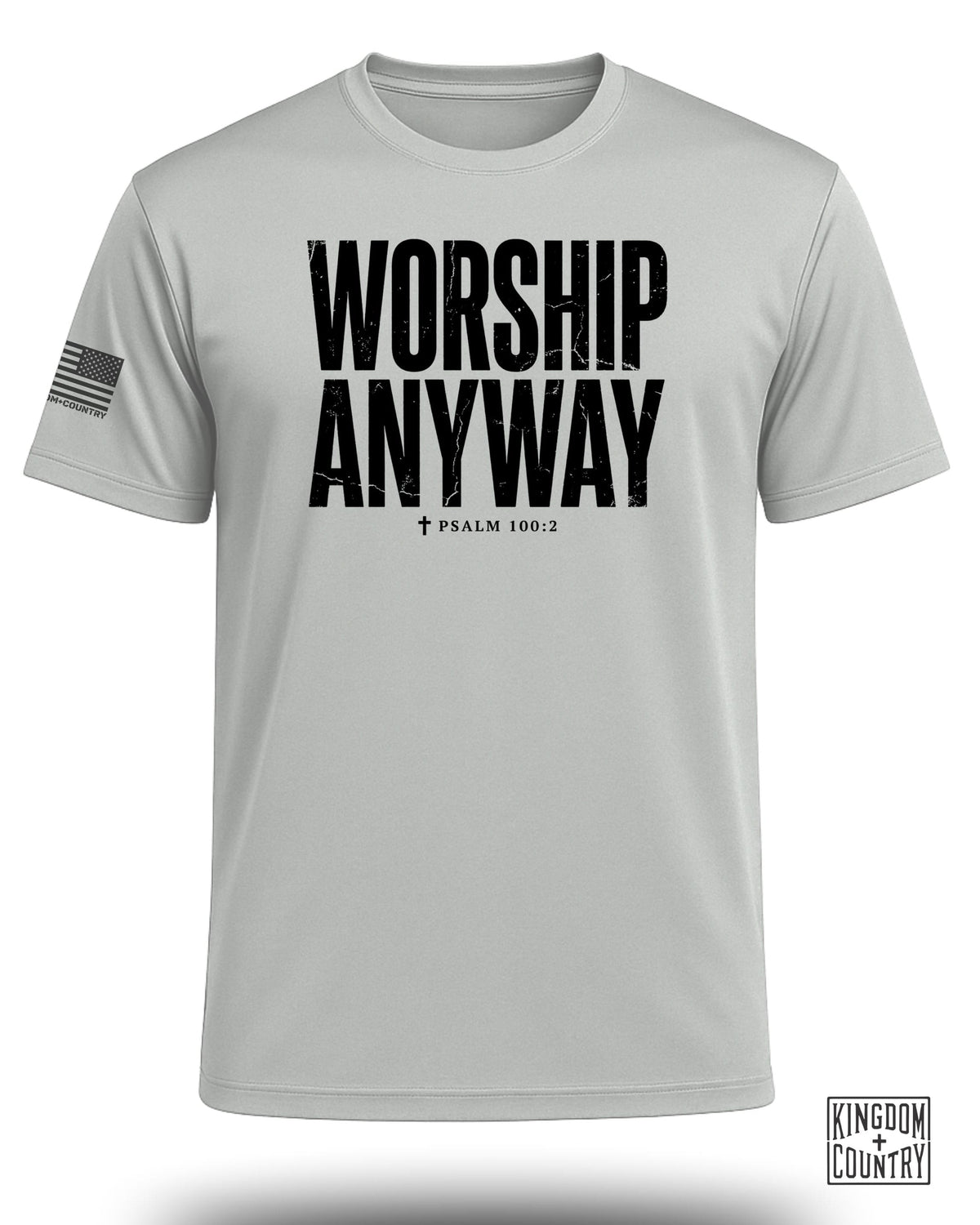 Worship Anyway Distressed Performance Shirt