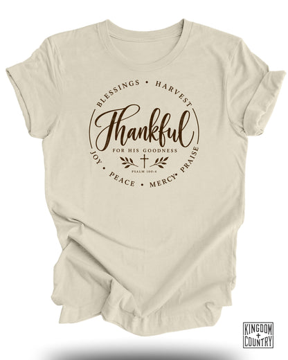 Thankful For His Goodness T-Shirt