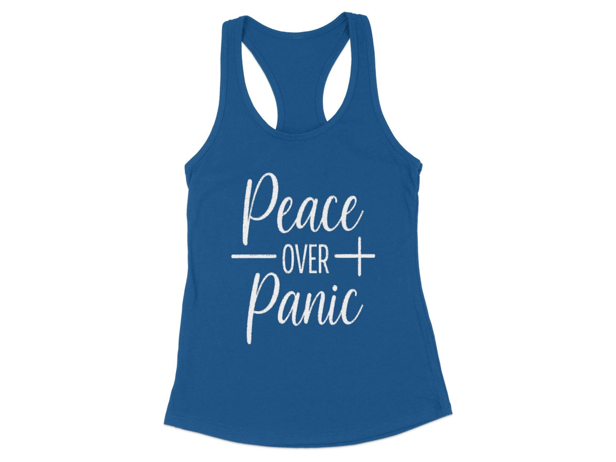 Peace Over Panic Racerback Tank