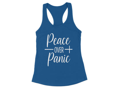 Peace Over Panic Racerback Tank