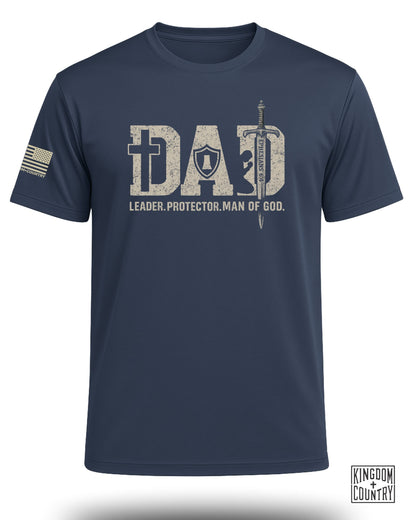 Dad: Leader, Protector, Man of God Performance Shirt
