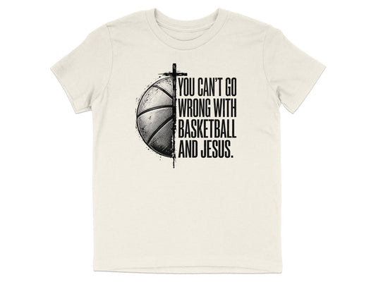 Basketball And Jesus Youth T-Shirt