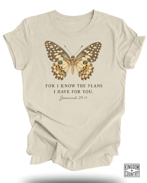For I Know The Plans I Have For You Butterfly T-Shirt