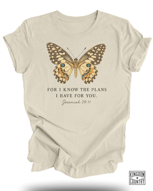 For I Know The Plans I Have For You Butterfly T-Shirt