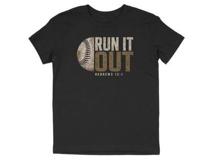 Run It Out Baseball Youth T-Shirt