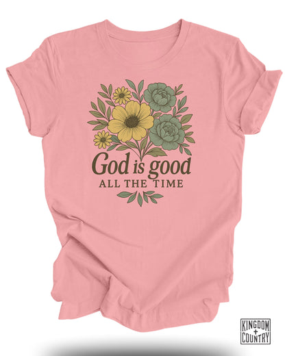 God Is Good Floral T-Shirt