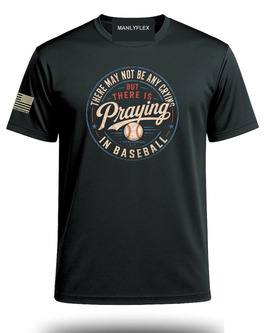 Praying in Baseball Performance Shirt