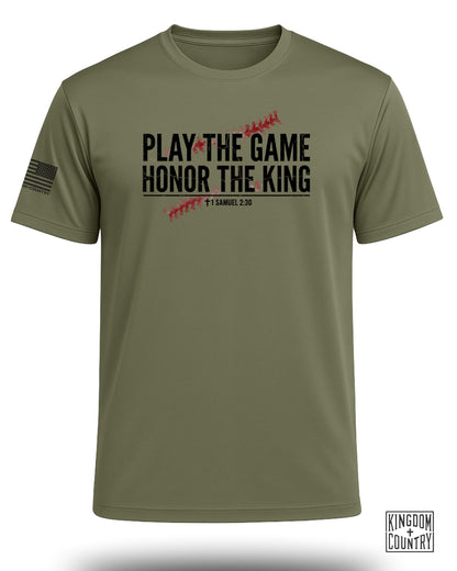 Play The Game Faith Baseball Performance Shirt