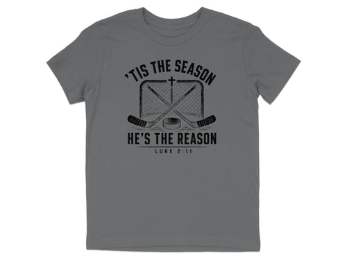 'Tis The Season He's The Reason - Hockey Youth T-Shirt