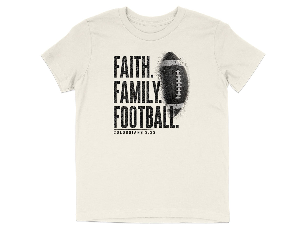Faith Family Football Youth T-Shirt
