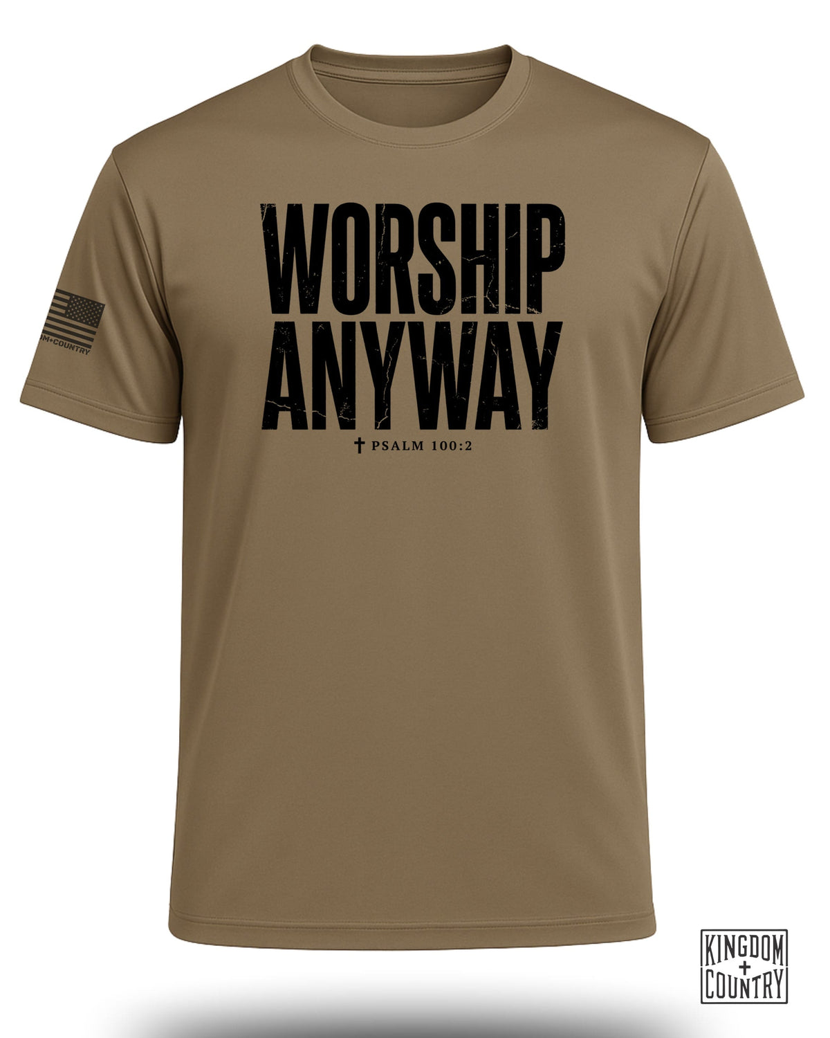Worship Anyway Distressed Performance Shirt