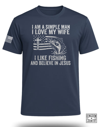 Simple Man Fishing & Faith Performance Shirt