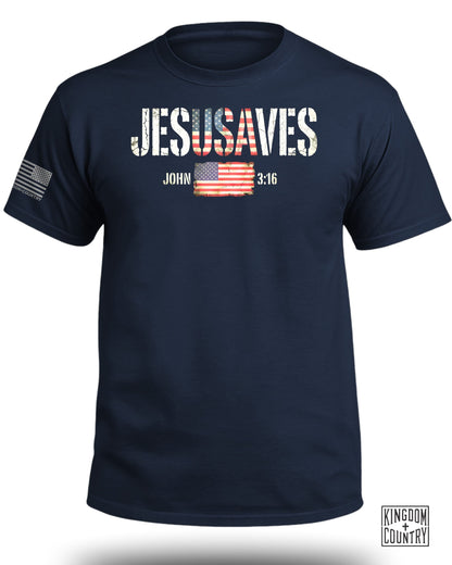 Jesus Saves Patriotic T-Shirt