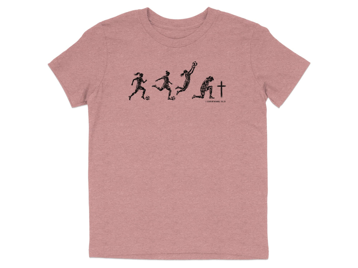 Girls Soccer Faith Journey Youth T-Shirt