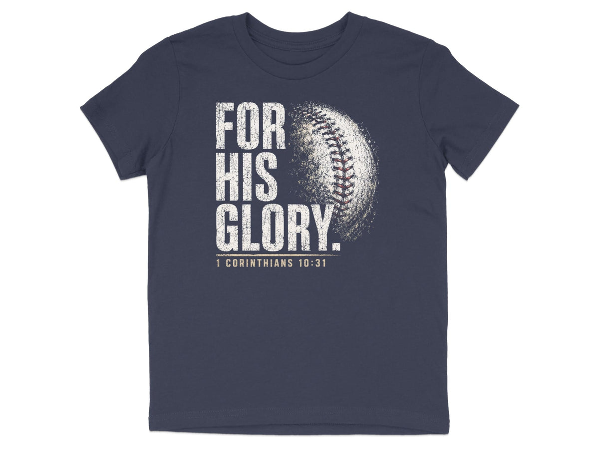 For His Glory Baseball Youth T-Shirt