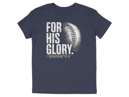 For His Glory Baseball Youth T-Shirt