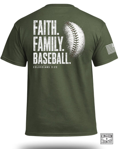 Faith Family Baseball T-Shirt