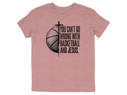 Basketball And Jesus Youth T-Shirt