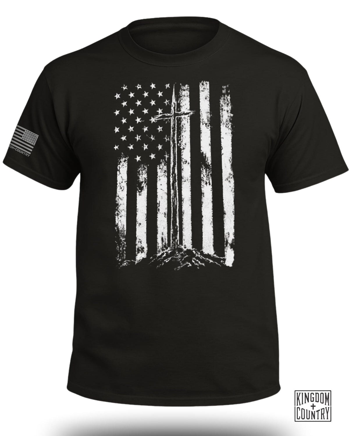 Distressed Patriotic Cross T-Shirt
