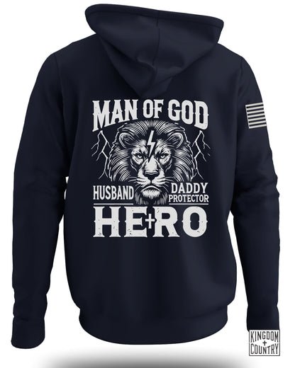 Man Of God Husband Daddy Hero Hoodie