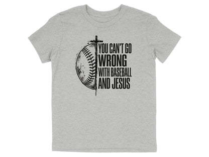 Baseball And Jesus Youth T-Shirt