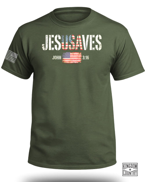 Jesus Saves Patriotic T-Shirt