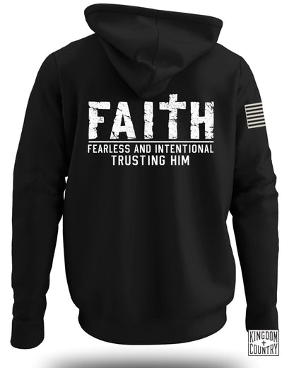 Faith Fearless & Intentional Trusting Him Hoodie