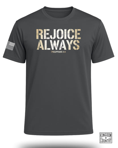 Rejoice Always Faith Performance Shirt