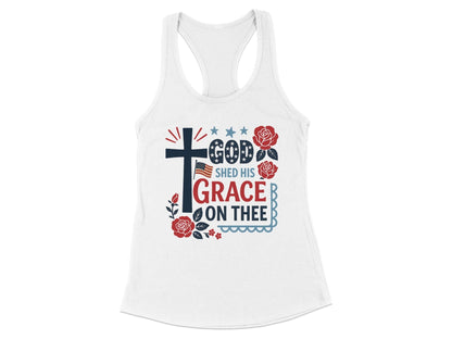 God Shed His Grace Racerback Tank Top