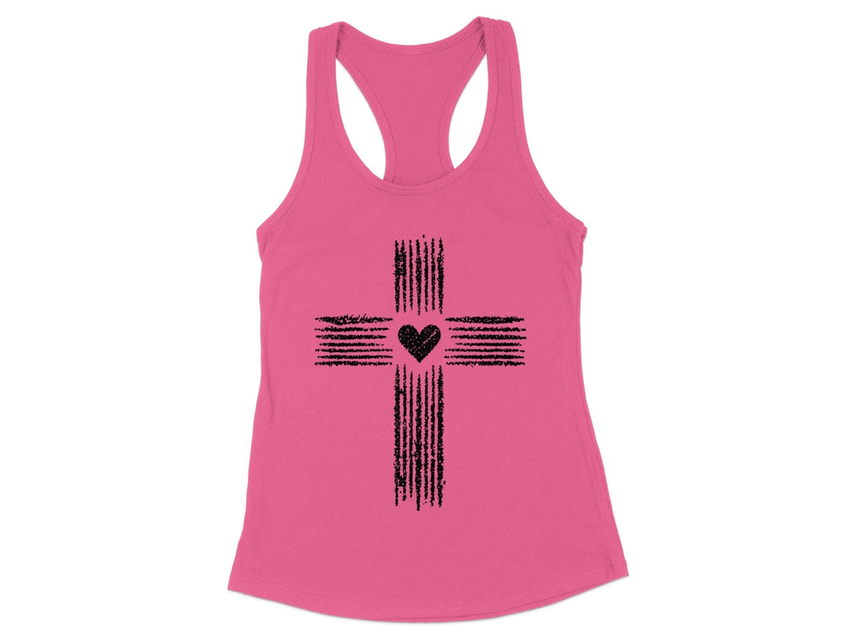 Heart Cross Racerback Tank