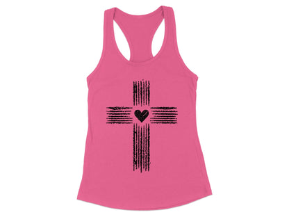 Heart Cross Racerback Tank
