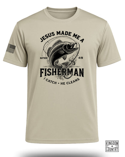 Jesus Made Me A Fisherman Performance Shirt