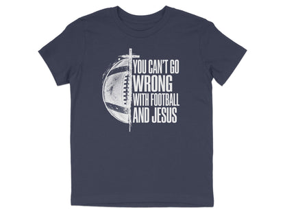 Football And Jesus Youth T-Shirt