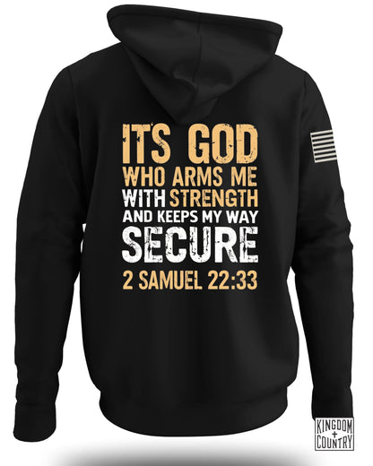 It's God Who Arms Me Hoodie