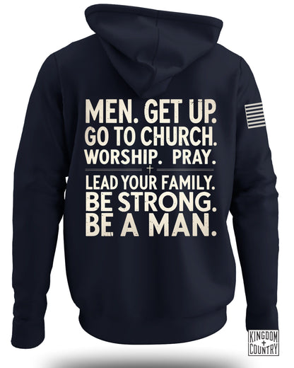 Men Get Up Hoodie
